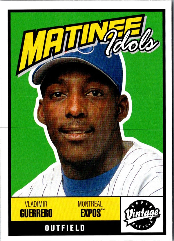 2001 Upper Deck Vintage Matinee Idols Vladimir Guerrero #M15