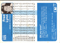 1984 Fleer Fred Lynn #525