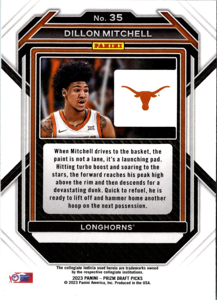 2023 Panini Prizm Draft Picks Dillon Mitchell