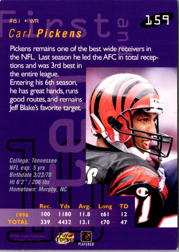 1997 Playoff First & Ten Carl Pickens