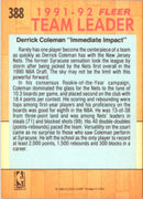 1991 Fleer Derrick Coleman
