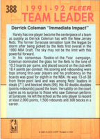 1991 Fleer Derrick Coleman #388