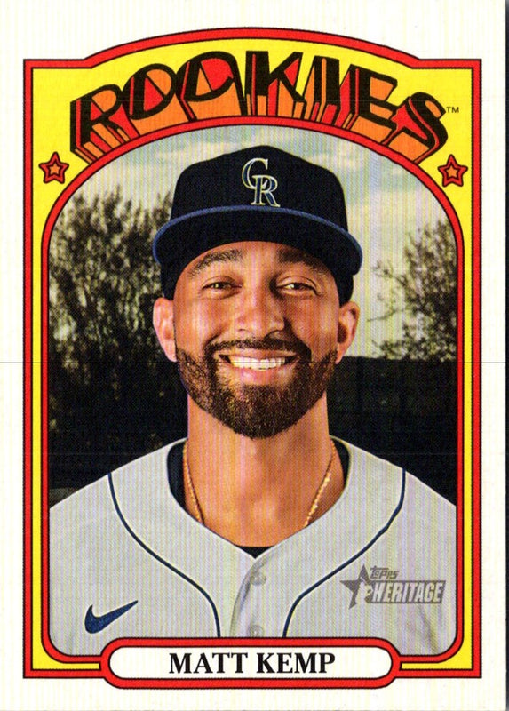 2021 Topps Heritage Red Matt Kemp #348