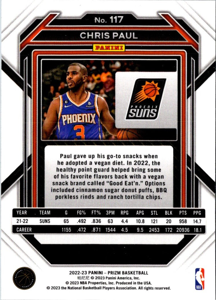 2022 Panini Prizm Blue Chris Paul