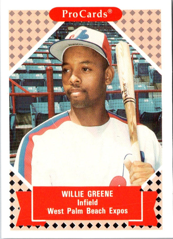 1991 ProCards Tomorrow's Heroes Willie Greene #263