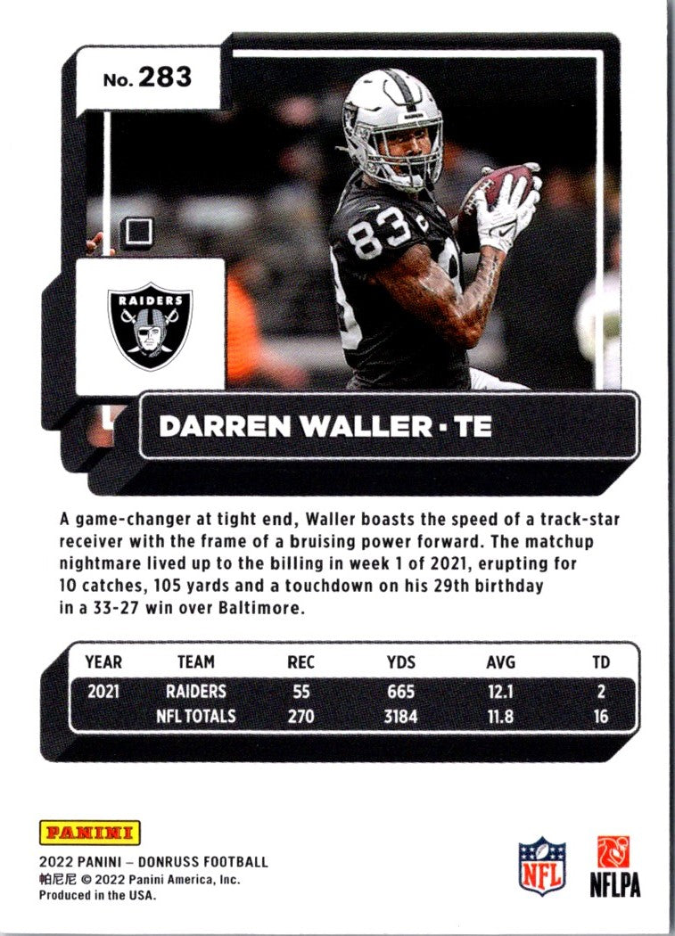 2022 Donruss Darren Waller