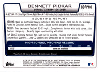 2012 Bowman Draft Picks & Prospects Chrome Bennett Pickar #BDPP100