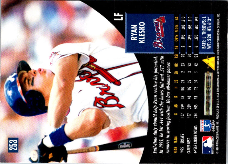 1996 Pinnacle Foil Ryan Klesko