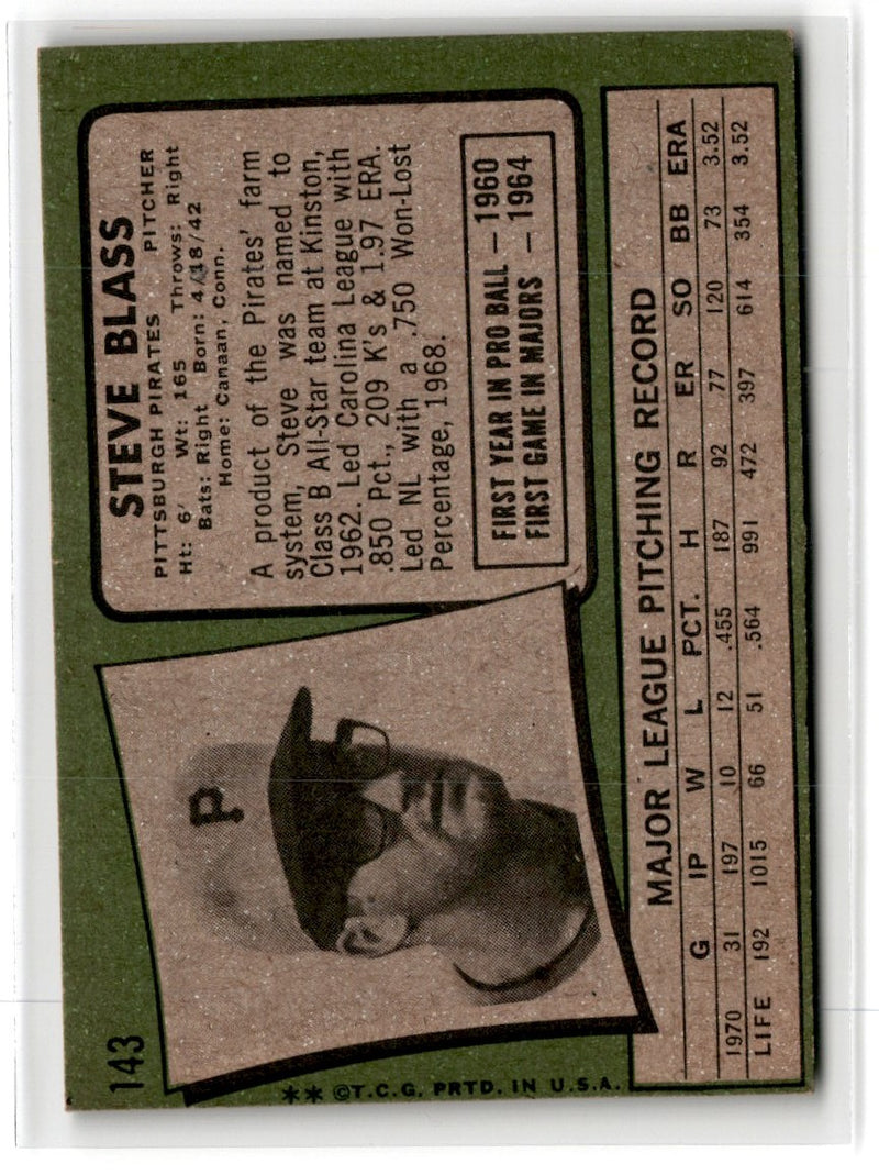 1971 Topps Steve Blass