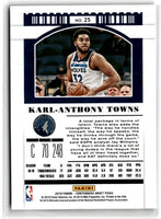 2019 Panini Contenders Draft Picks Ticket Blue Foil Karl-Anthony Towns #25