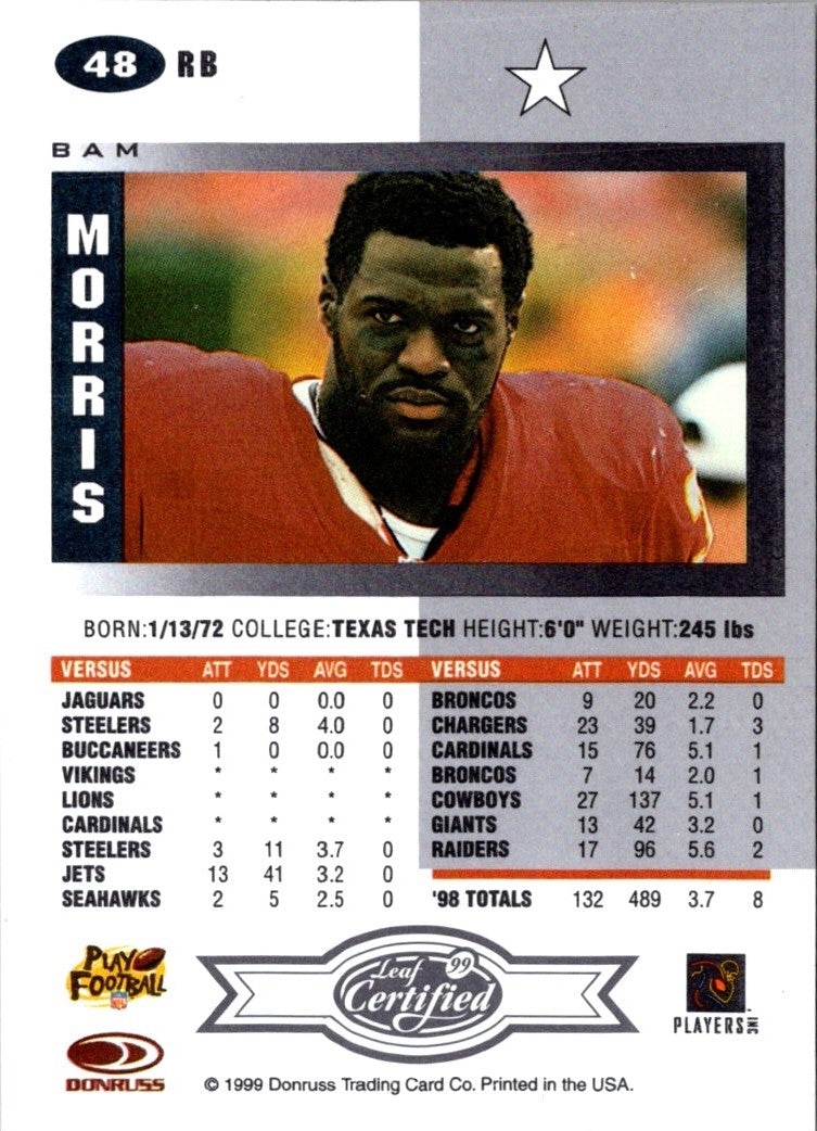 1999 Leaf Certified Bam Morris