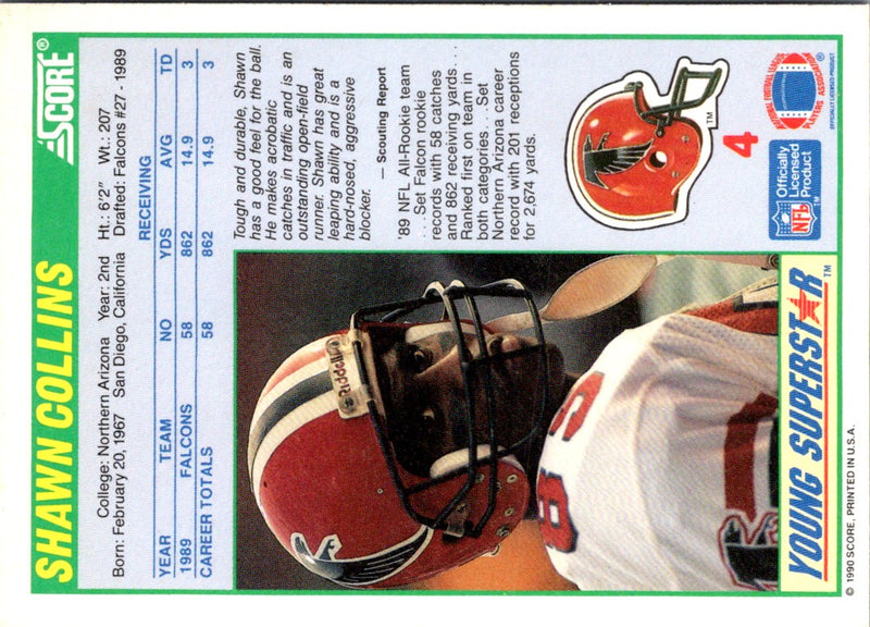 1990 Score Young Superstars Shawn Collins
