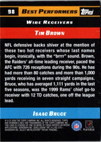 2000 Bowman's Best Tim Brown/Isaac Bruce #98