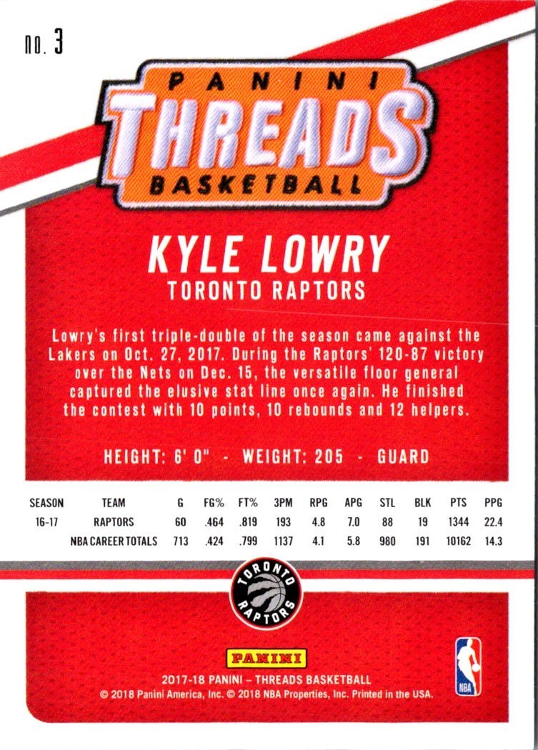 2018 Panini Kyle Lowry