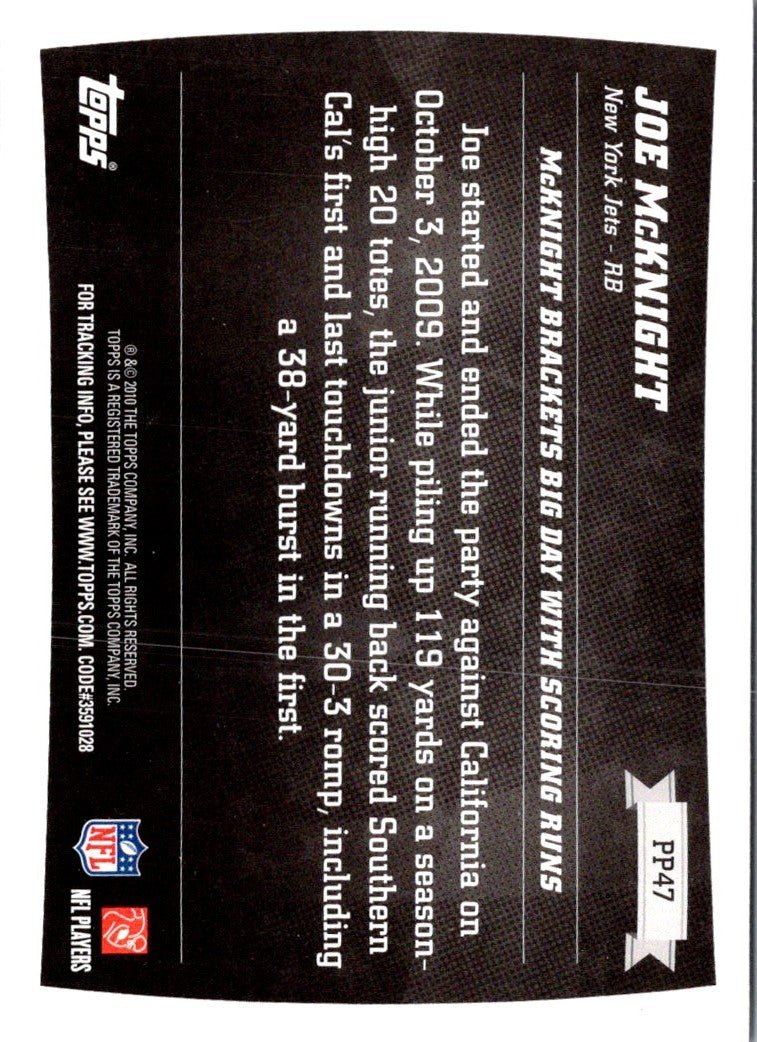 2010 Topps Peak Performance Joe Mcknight