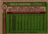 1976 Topps Willie Crawford #76