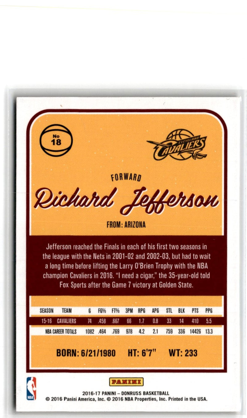 2016 Donruss Richard Jefferson