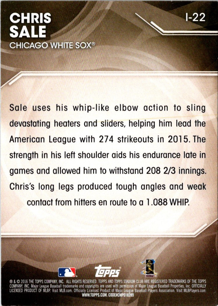 2017 Honus Bonus Fantasy Baseball Career Stats Chris Sale 74 Wins Chris Sale