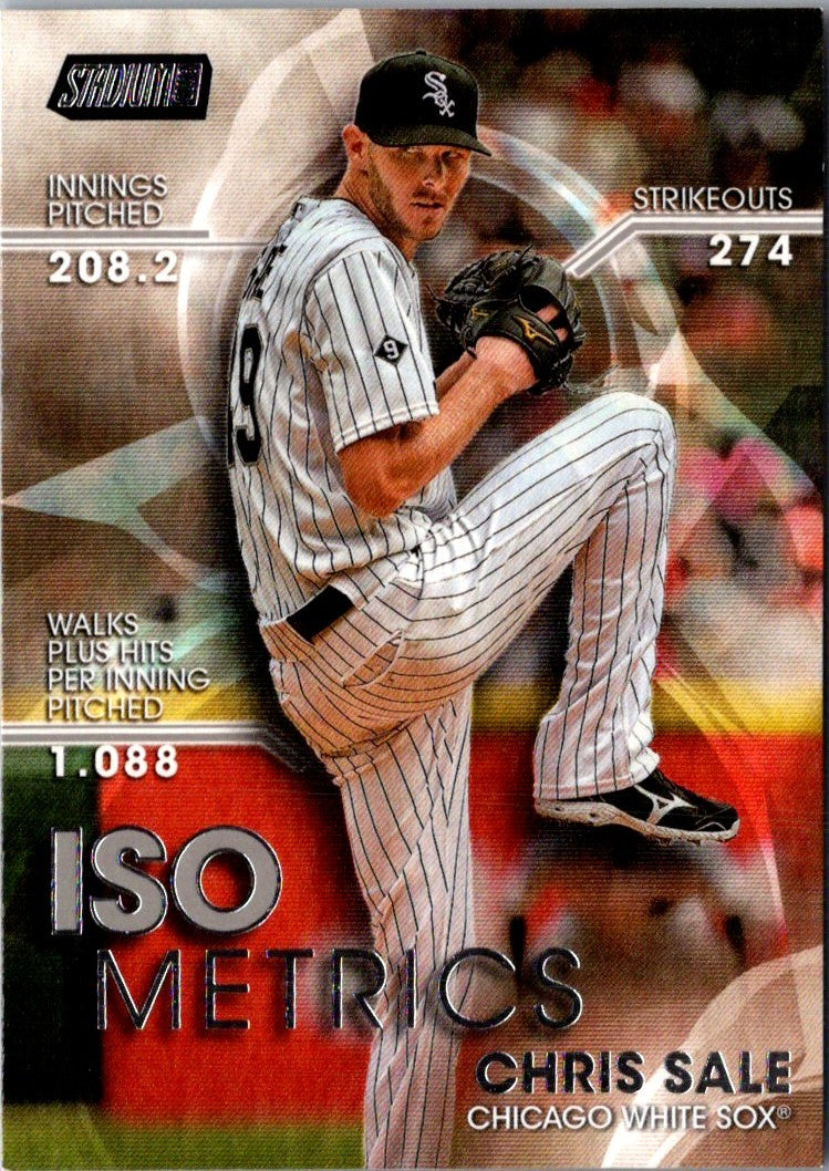 2017 Honus Bonus Fantasy Baseball Career Stats Chris Sale 74 Wins Chris Sale