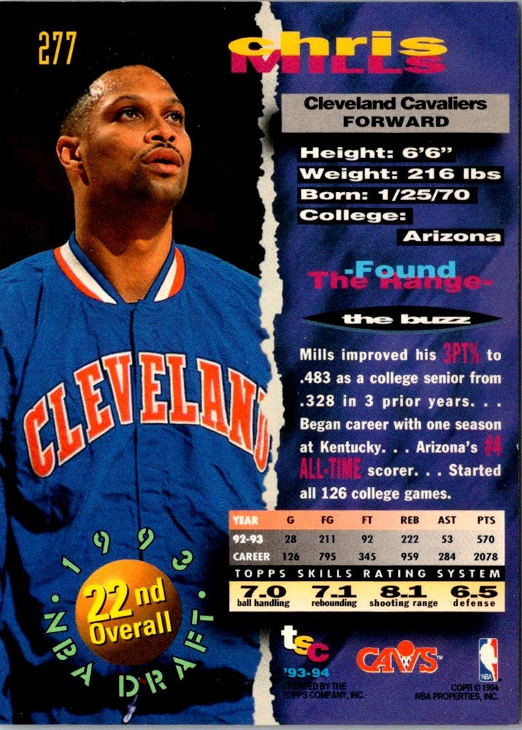 1993 Stadium Club Chris Mills