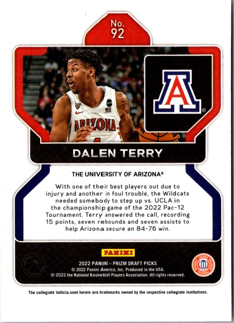 2022 Panini Prizm Draft Picks Dalen Terry