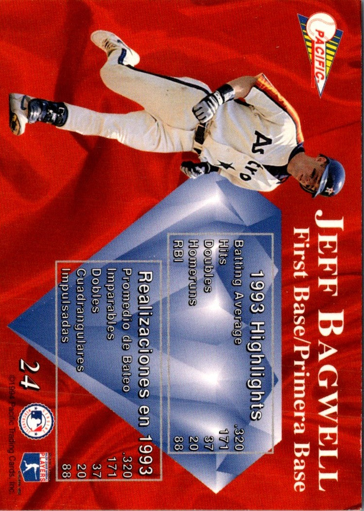 1994 Pacific Crown Collection Silver Prisms Circular Jeff Bagwell