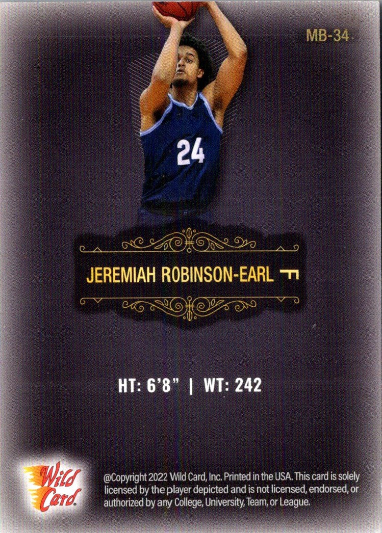 2022 Wild Card Matte Jeremiah Robinson-Earl