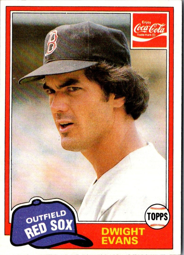 1981 Topps Coca-Cola Boston Red Sox Dwight Evans #3