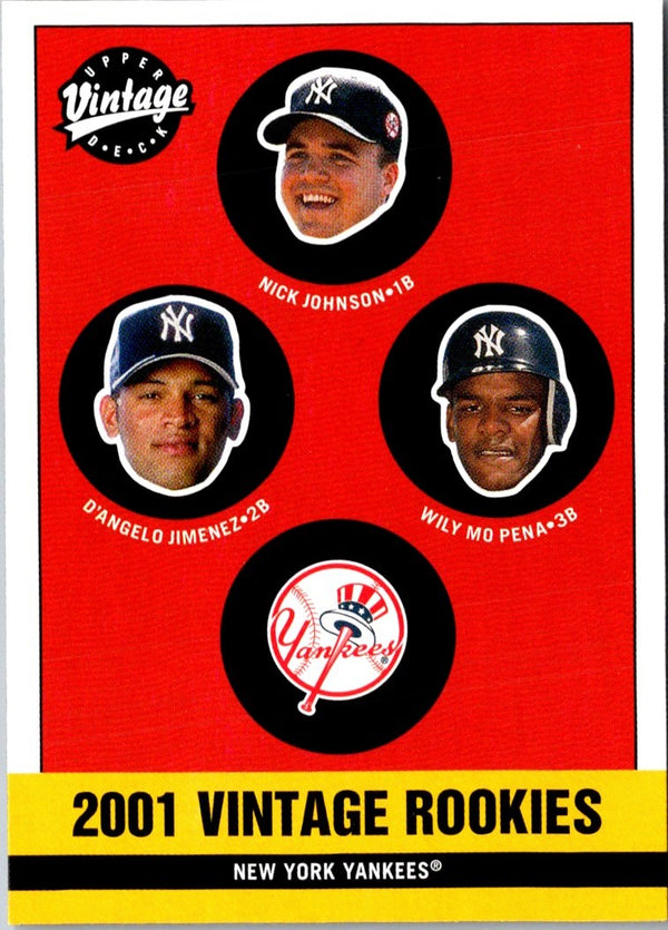 2001 Upper Deck Vintage Nick Johnson/D'Angelo Jimenez/Wily Mo Pena #354