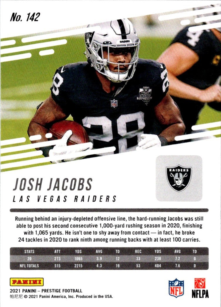 2021 Panini Prestige Josh Jacobs