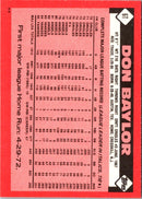 1985 Drake's Big Hitters Don Baylor