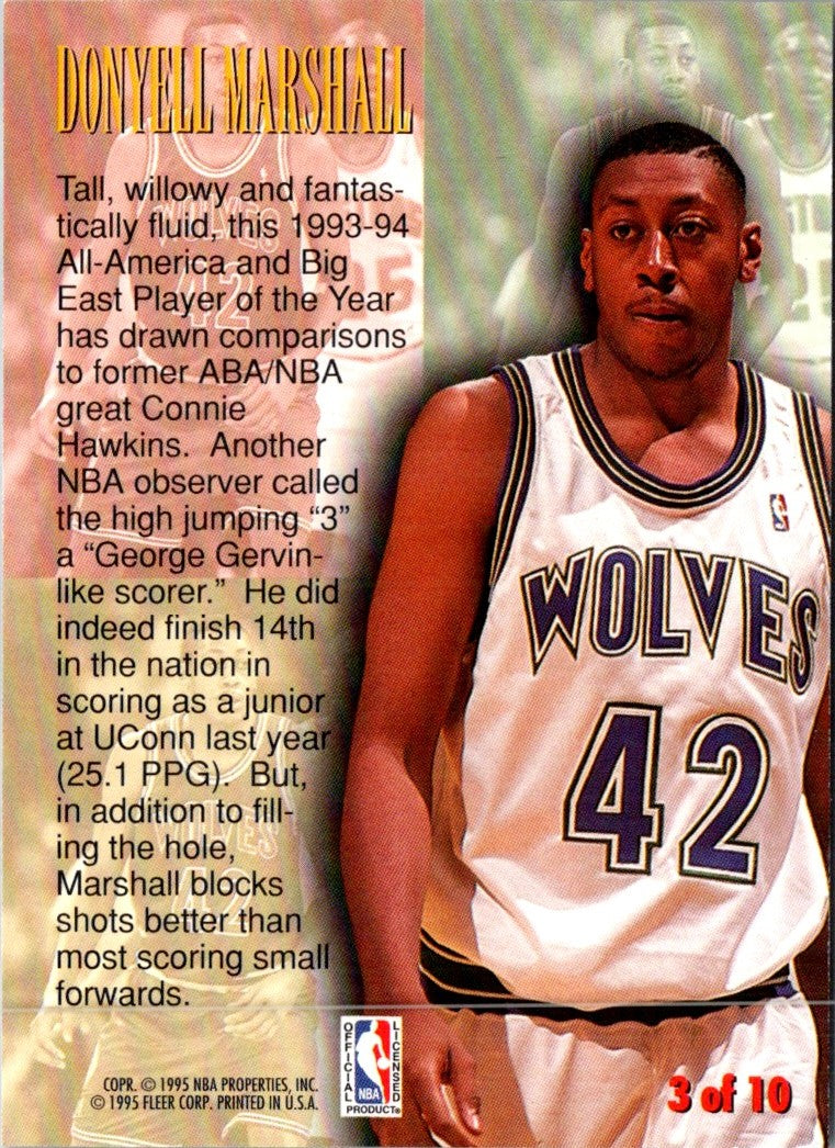 1995 Fleer European Minnesota Timberwolves