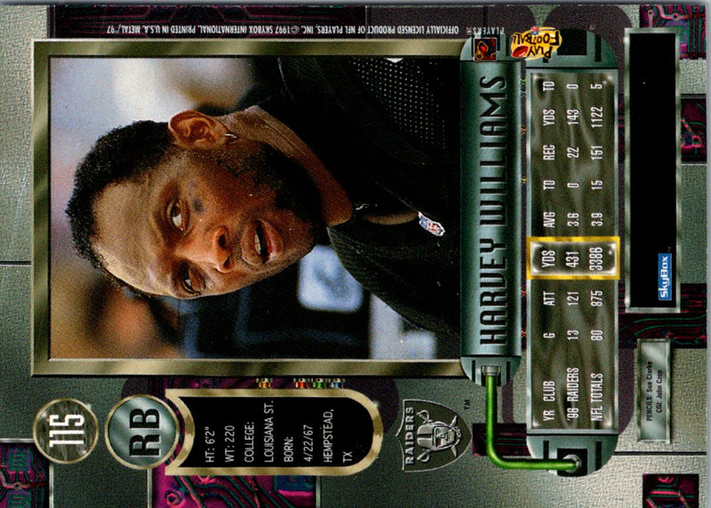 1997 Metal Universe Harvey Williams