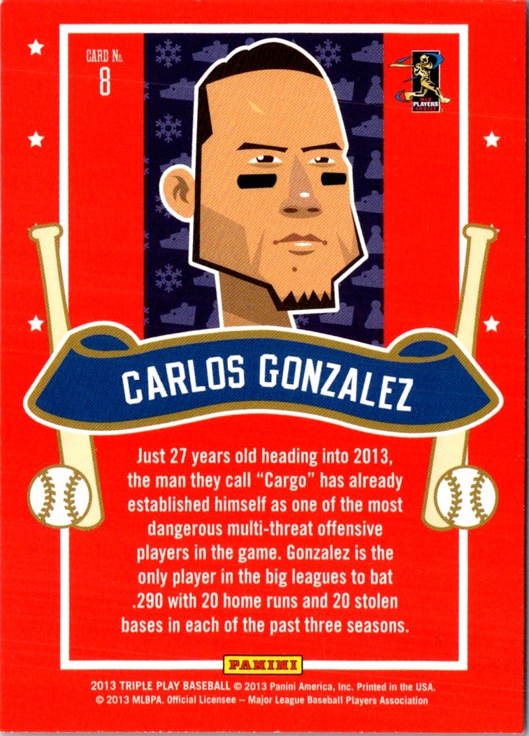 2013 Panini Triple Play All-Stars Carlos Gonzalez