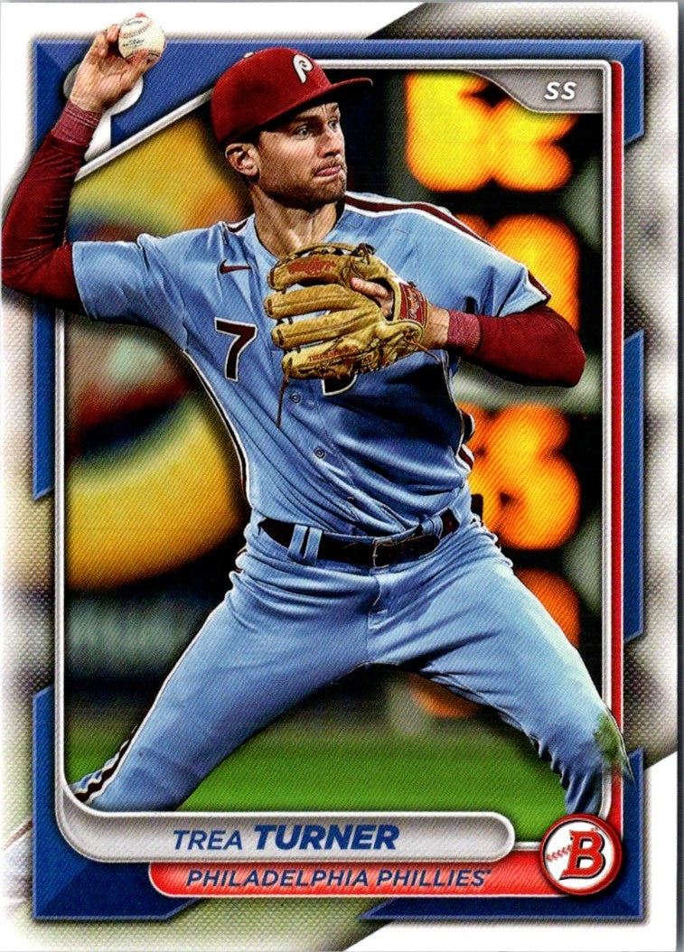 2024 Bowman Green Pattern Trea Turner