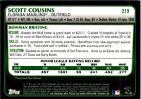 2011 Bowman Chrome Scott Cousins #219 Rookie