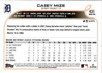 2022 Topps Casey Mize #431