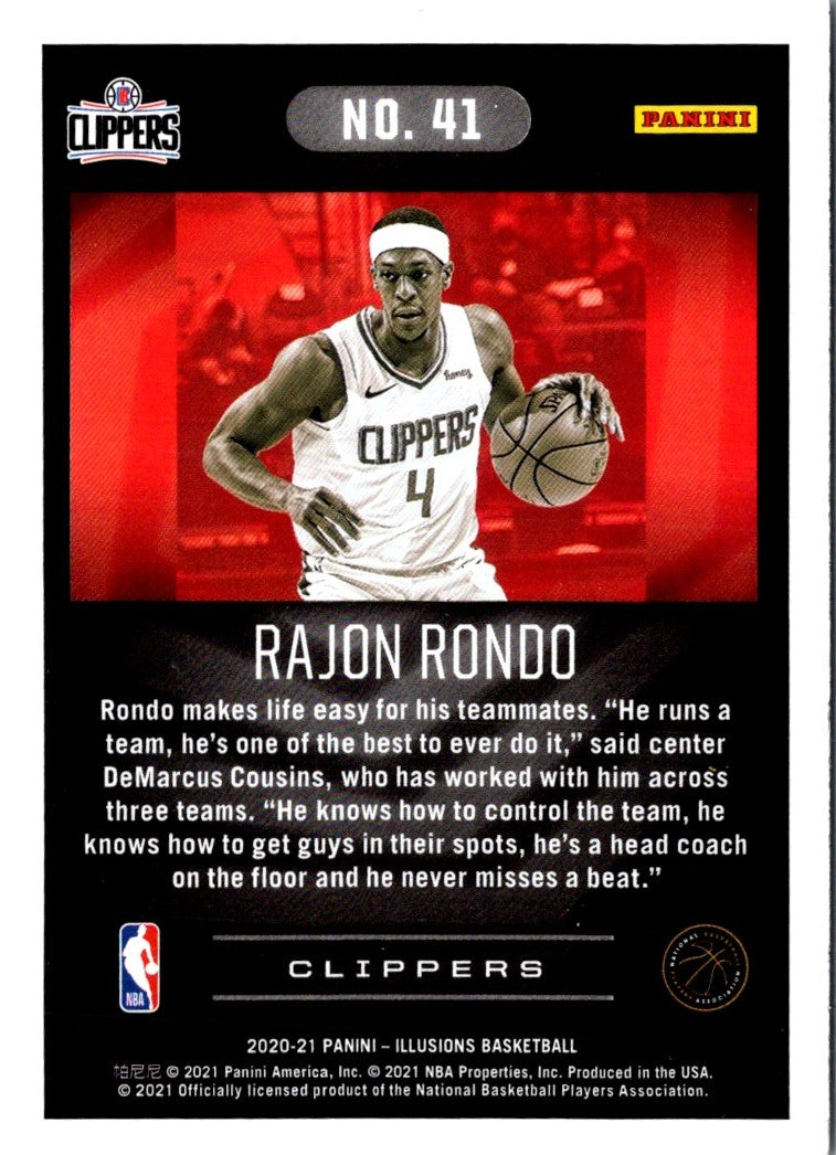 2020 Panini Illusions Asia Red Rajon Rondo