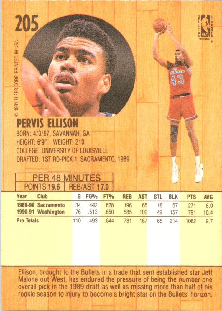 1991 Fleer Pervis Ellison