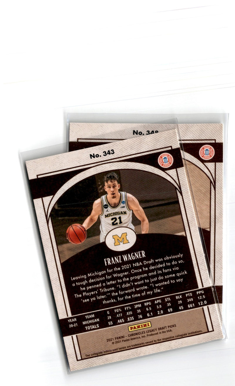 2021 Panini Chronicles Draft Picks Franz Wagner