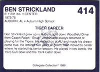 1989 Collegiate Collection Auburn Coke 580 Ben Strickland #414