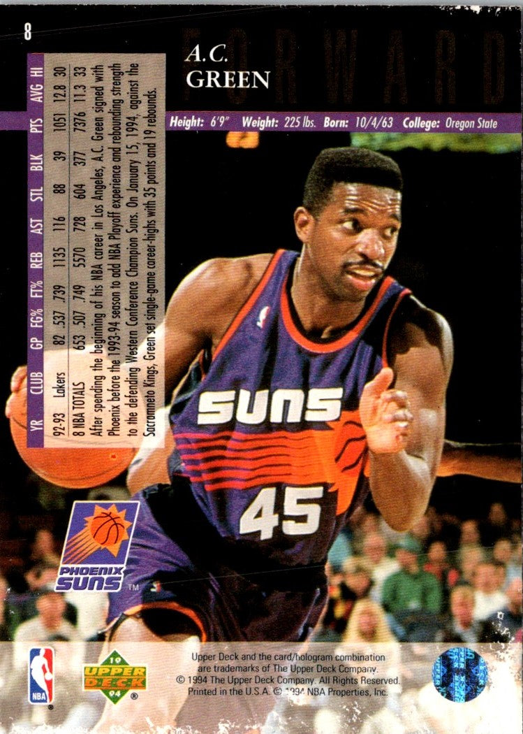 1994 Upper Deck A.C. Green