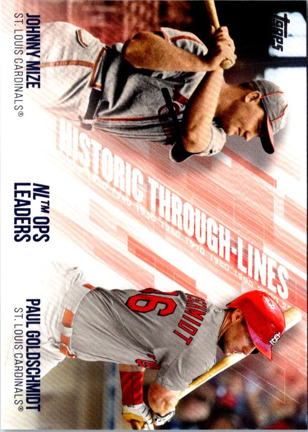 2019 Topps Historic Through-Lines Johnny Mize/Paul Goldschmidt #HTL-39