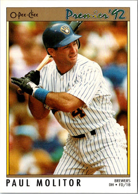 1992 O-Pee-Chee Premier Paul Molitor #141