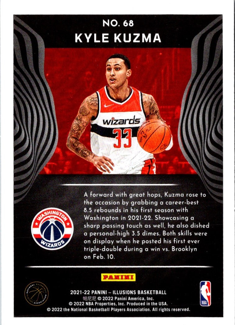 2022 Panini Contenders Game Ticket Red Kyle Kuzma