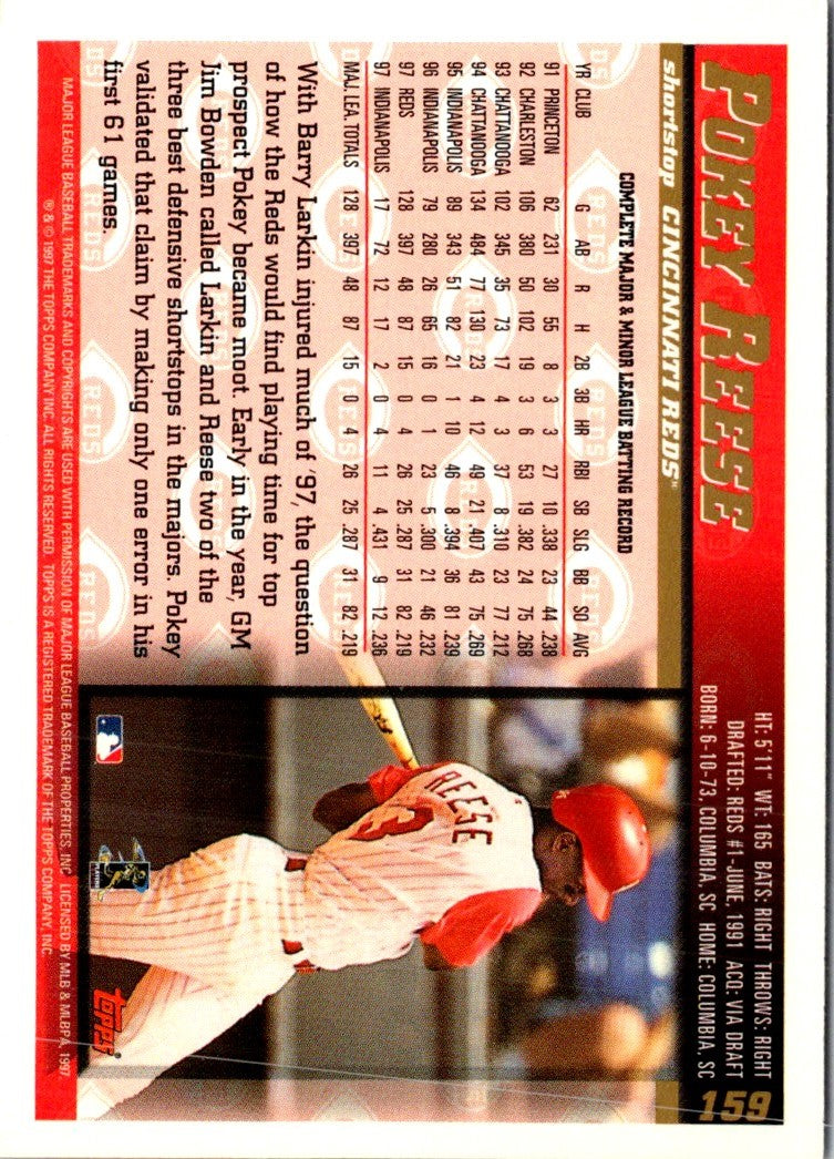 1998 Topps Minted in Cooperstown Pokey Reese
