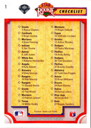 1991 Upper Deck Star Rookie Checklist