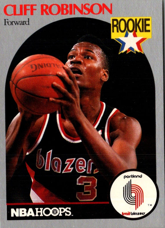 1990 Hoops Cliff Robinson #250 Rookie