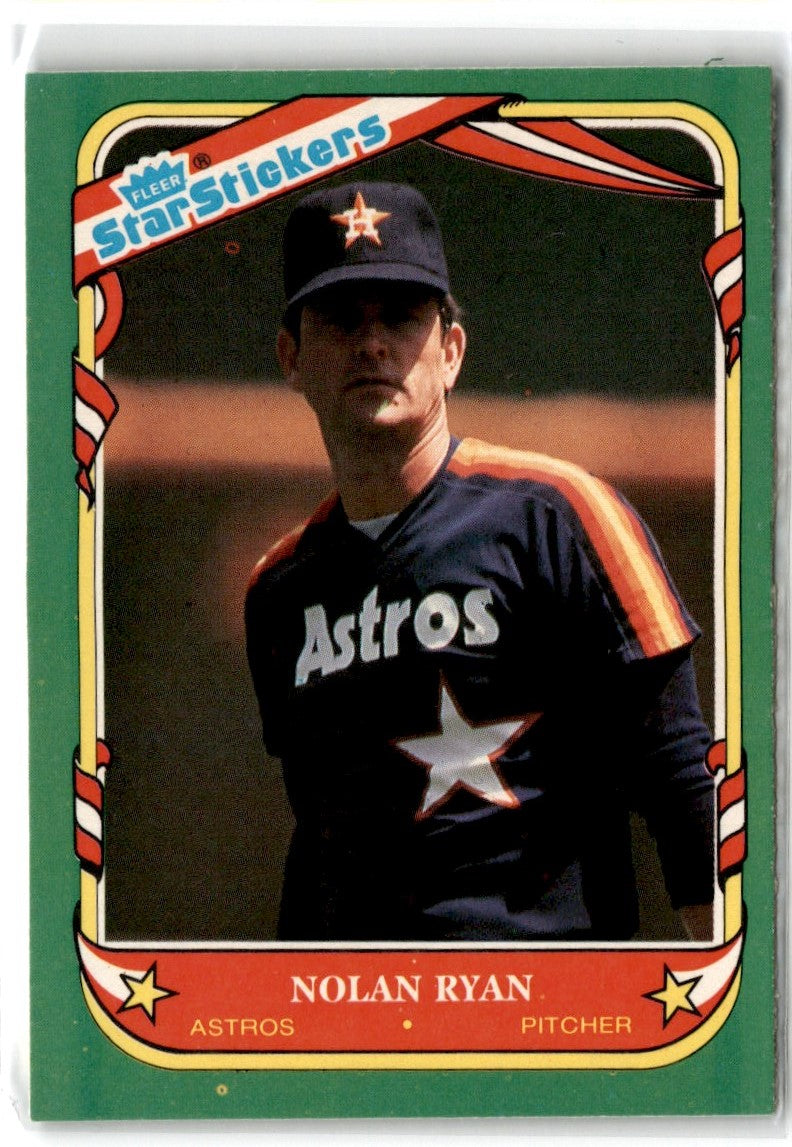 1987 Fleer Star Stickers Nolan Ryan