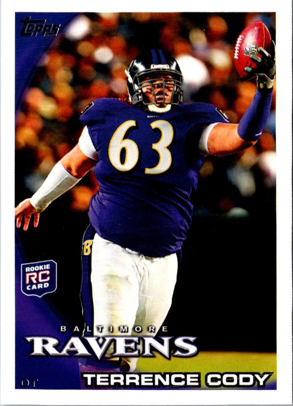 2010 Topps Terrence Cody #215 Rookie